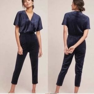 EUC Saturday Sunday Anthropologie Velvet Jumpsuit
